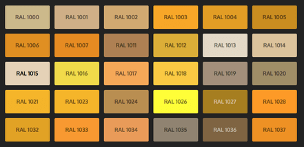 GRUPO PAVIN - Suelos y pavimentos industriales | Carta de colores RAL Classic - Tonos amarillos