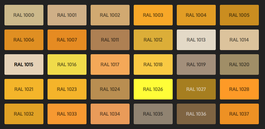 GRUPO PAVIN - Suelos y pavimentos industriales | Carta de colores RAL Classic - Tonos amarillos para la señalización en el pavimento industrial de la empresa